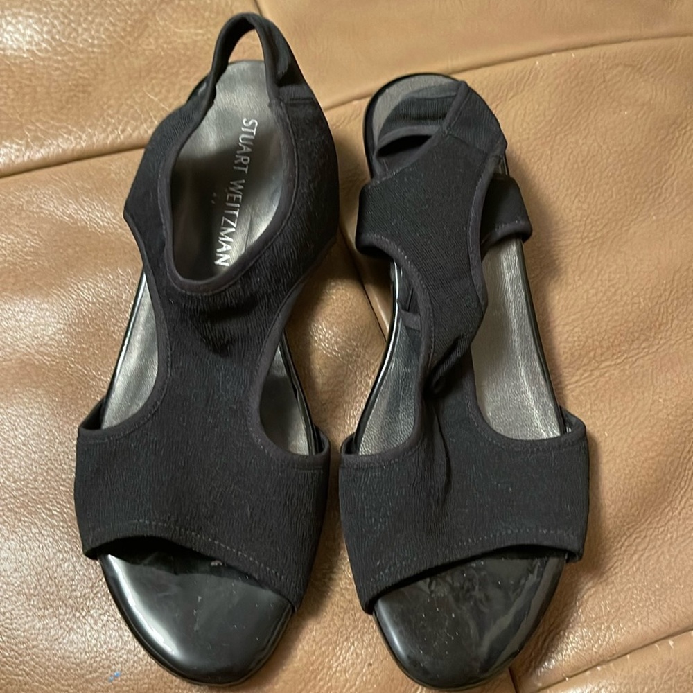 SW Stuart Weitzman size 10 sandals black made in Spain